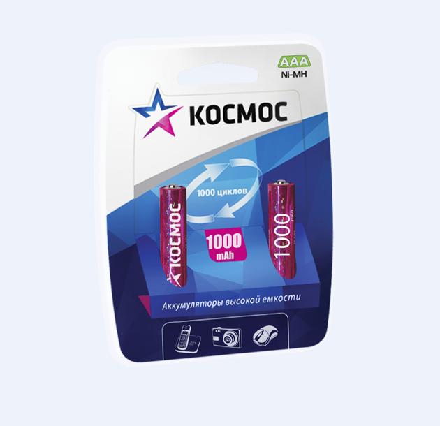 Аккумулятор Космос ААА 1000mAh Ni-MH 1шт